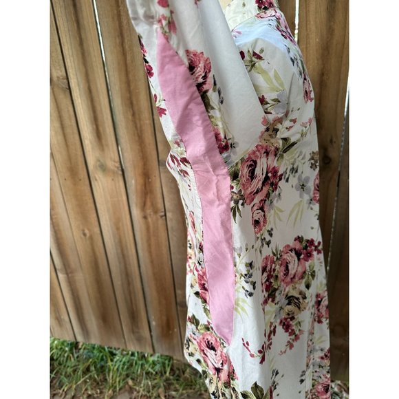 VAMP Romantic Floral ASYMMETRICAL HI LO Button Down Shirt TUNIC XL - Picture 2 of 8